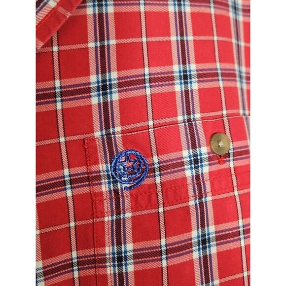 Wrangler George Strait Blue Red Long Sleeve Button Down Shirt Men’s Large - Picture 2 of 6